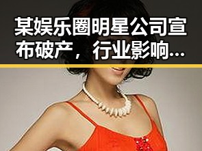 某娱乐圈明星公司宣布破产，行业影响深远