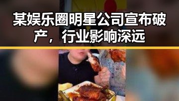 某娱乐圈明星公司宣布破产，行业影响深远